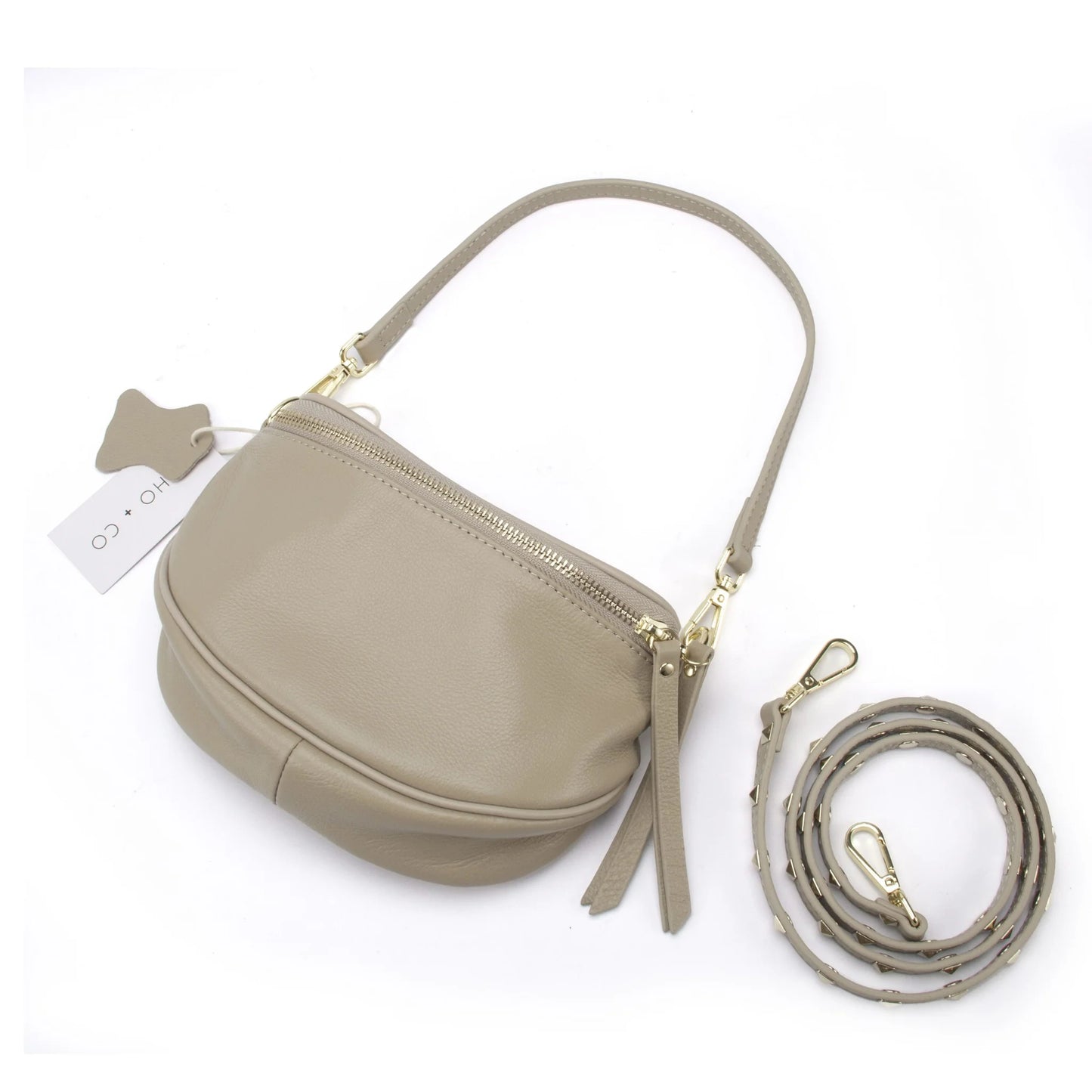 Mini Obsessed Leather Bag - Taupe