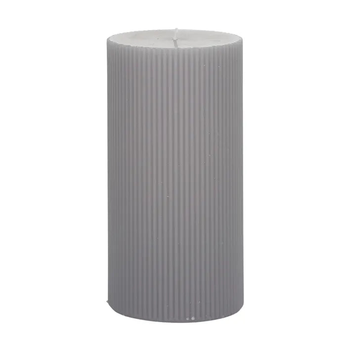 Ribbed Pillar Candle
