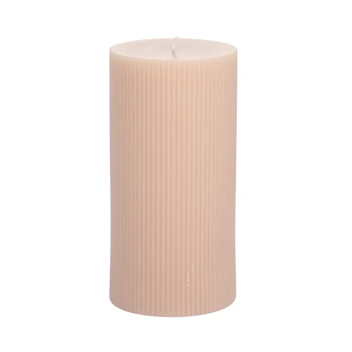 Ribbed Pillar Candle