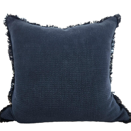 Odense Linen Cushion - Black Square