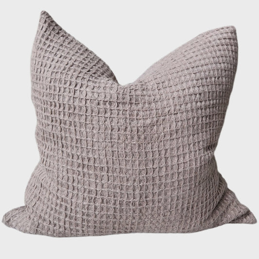 Alesund Linen waffle Cushion - Deep Taupe