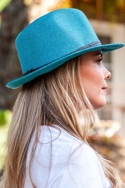 Travaux En Cours Borsalino Hat - Turquoise