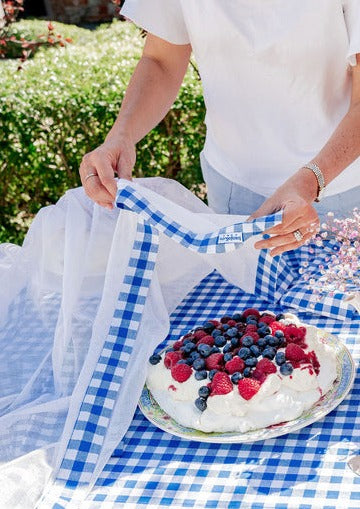 Blue Gingham Food Cover