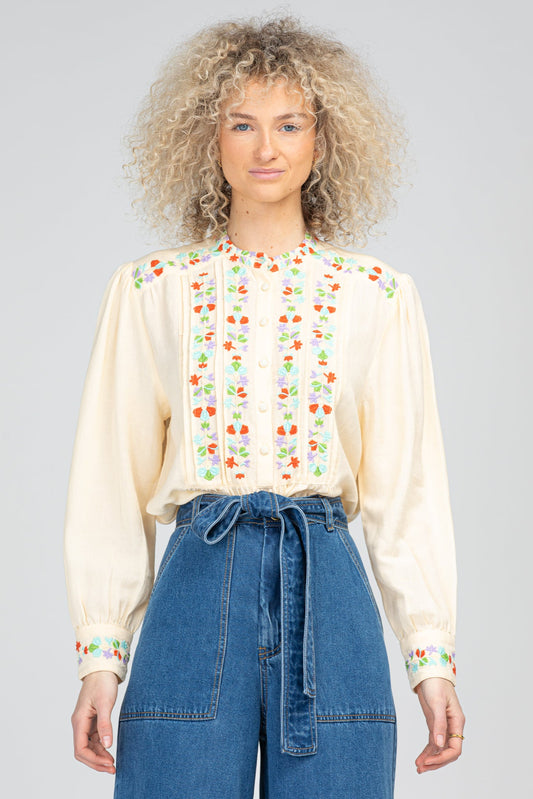 Rosemary Top - Cream