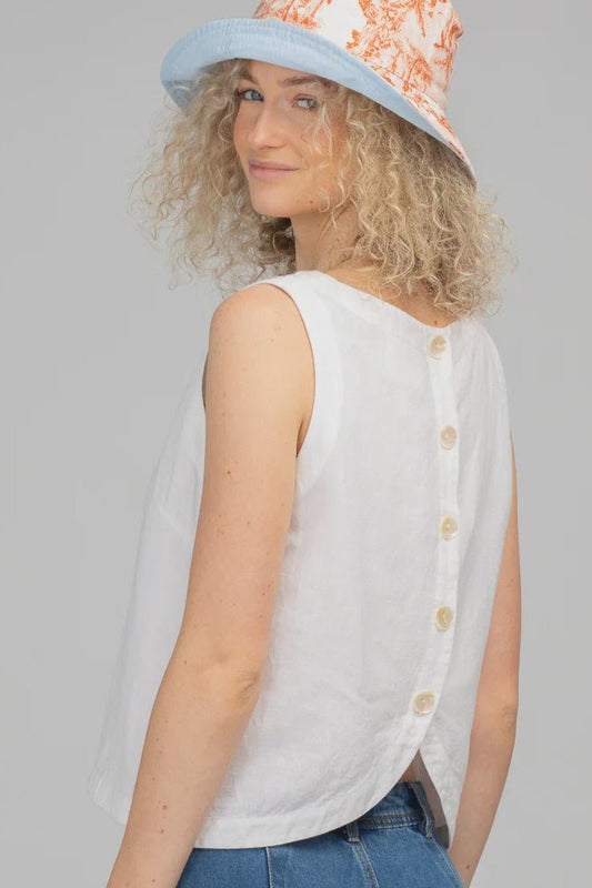 Rose Linen Top