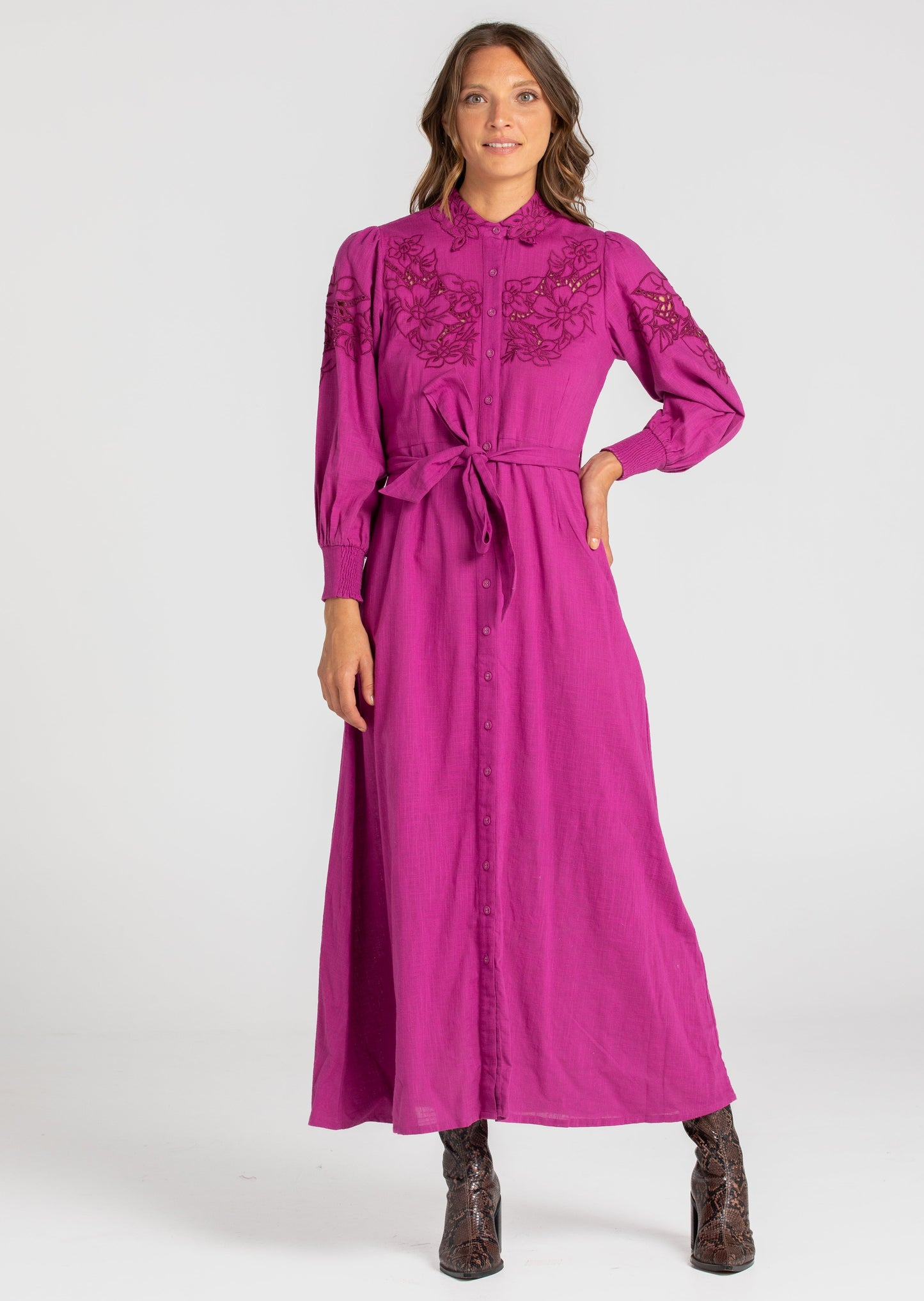 Clementine Dress - Magenta