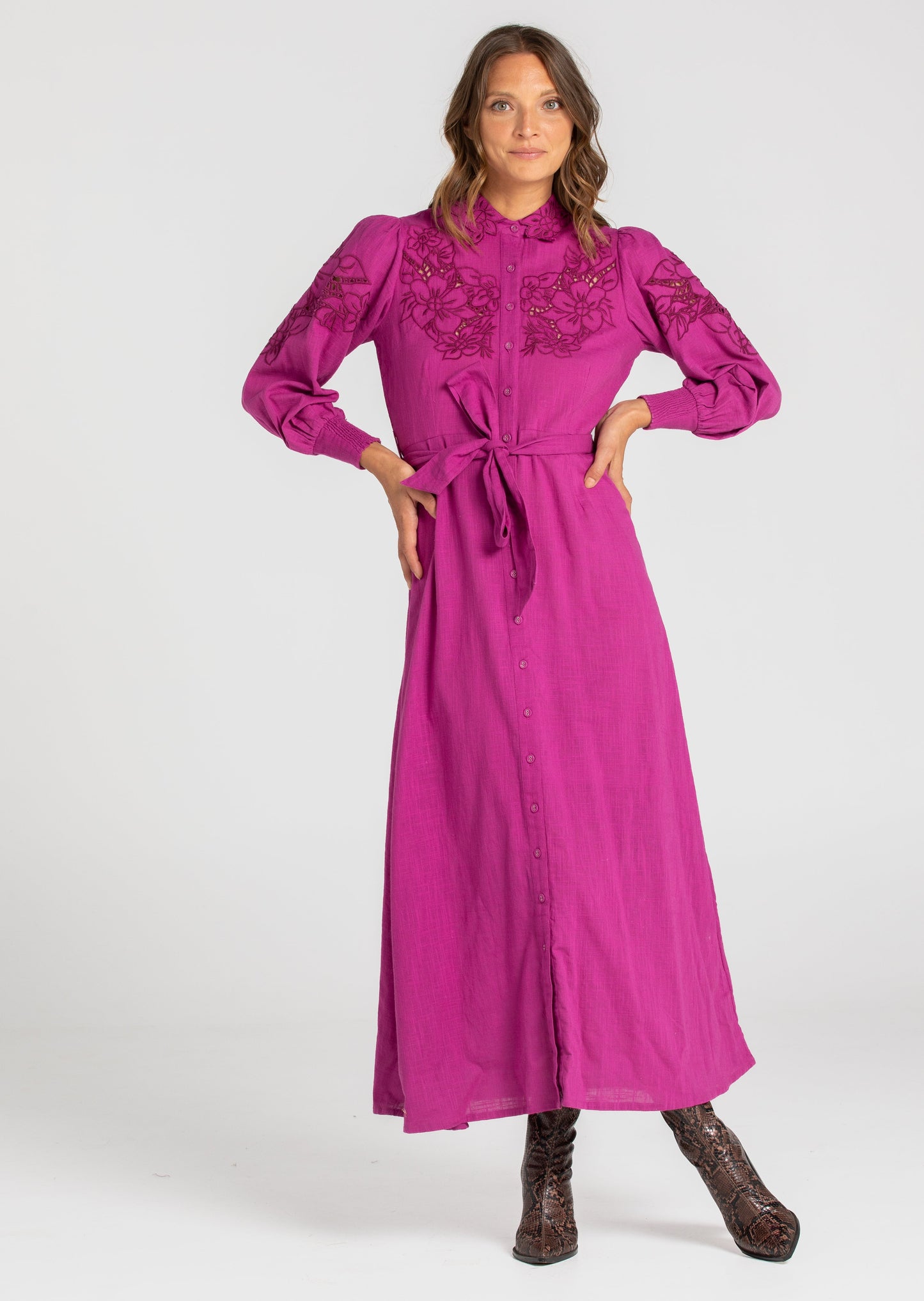 Clementine Dress - Magenta
