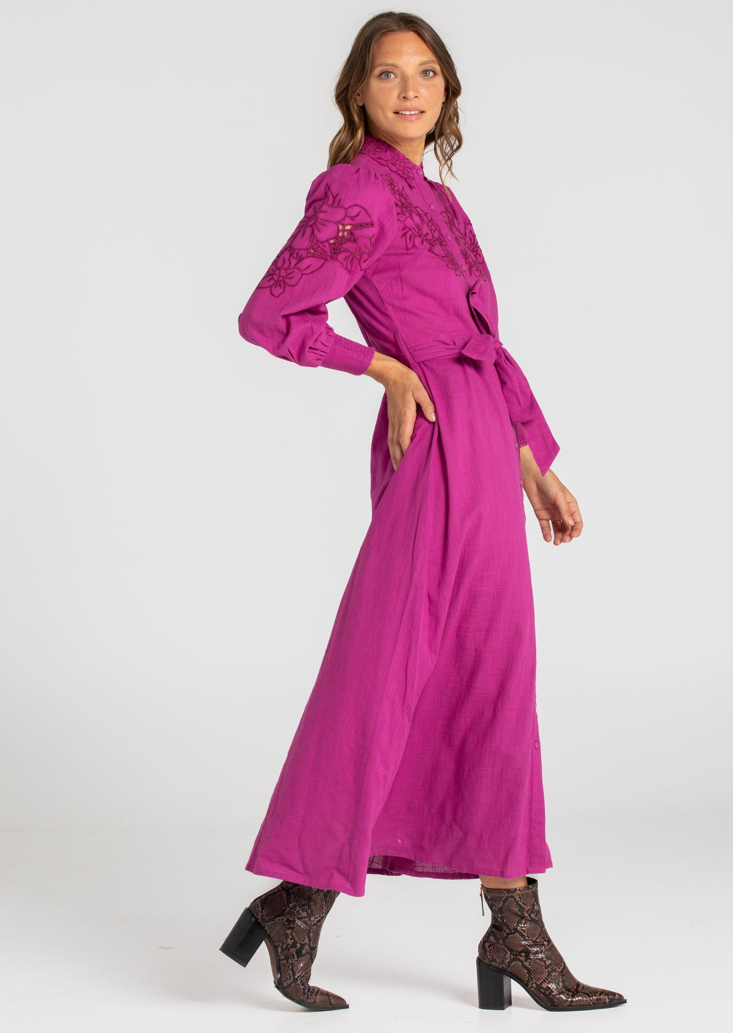 Clementine Dress - Magenta