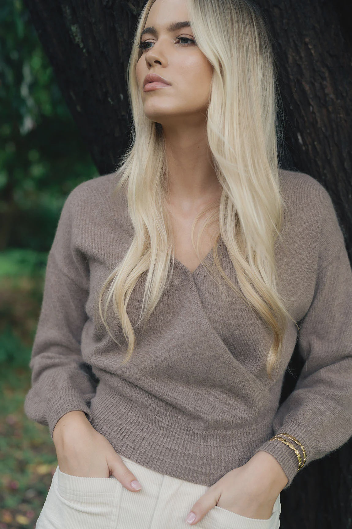Mika Wrap Top - Mocha