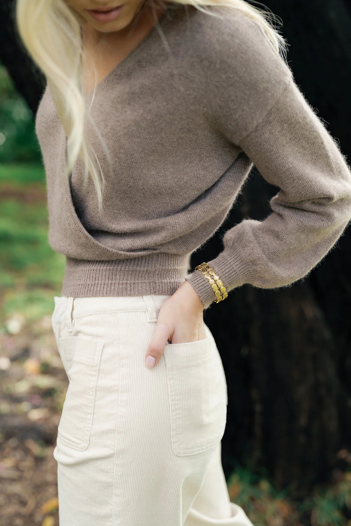 Mika Wrap Top - Mocha