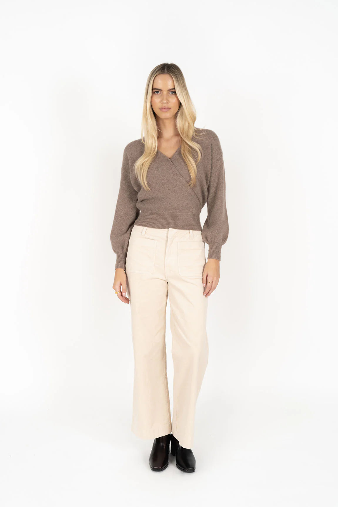 Mika Wrap Top - Mocha