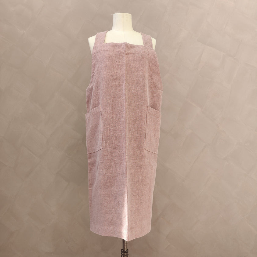 Champetre French Linen Pinafore Apron - Rose