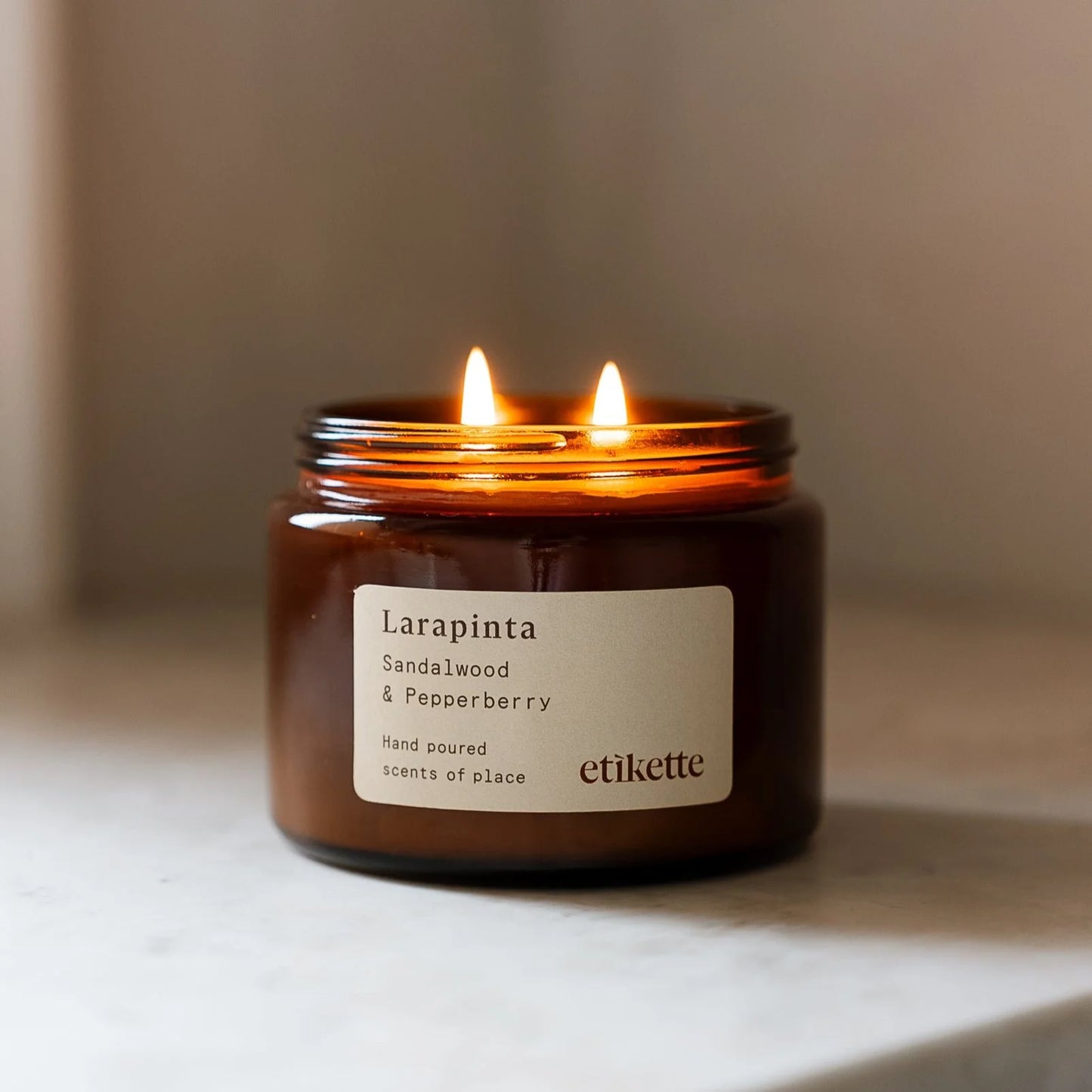 Soy Candle - Larapinta in Sandalwood + Pepperberry