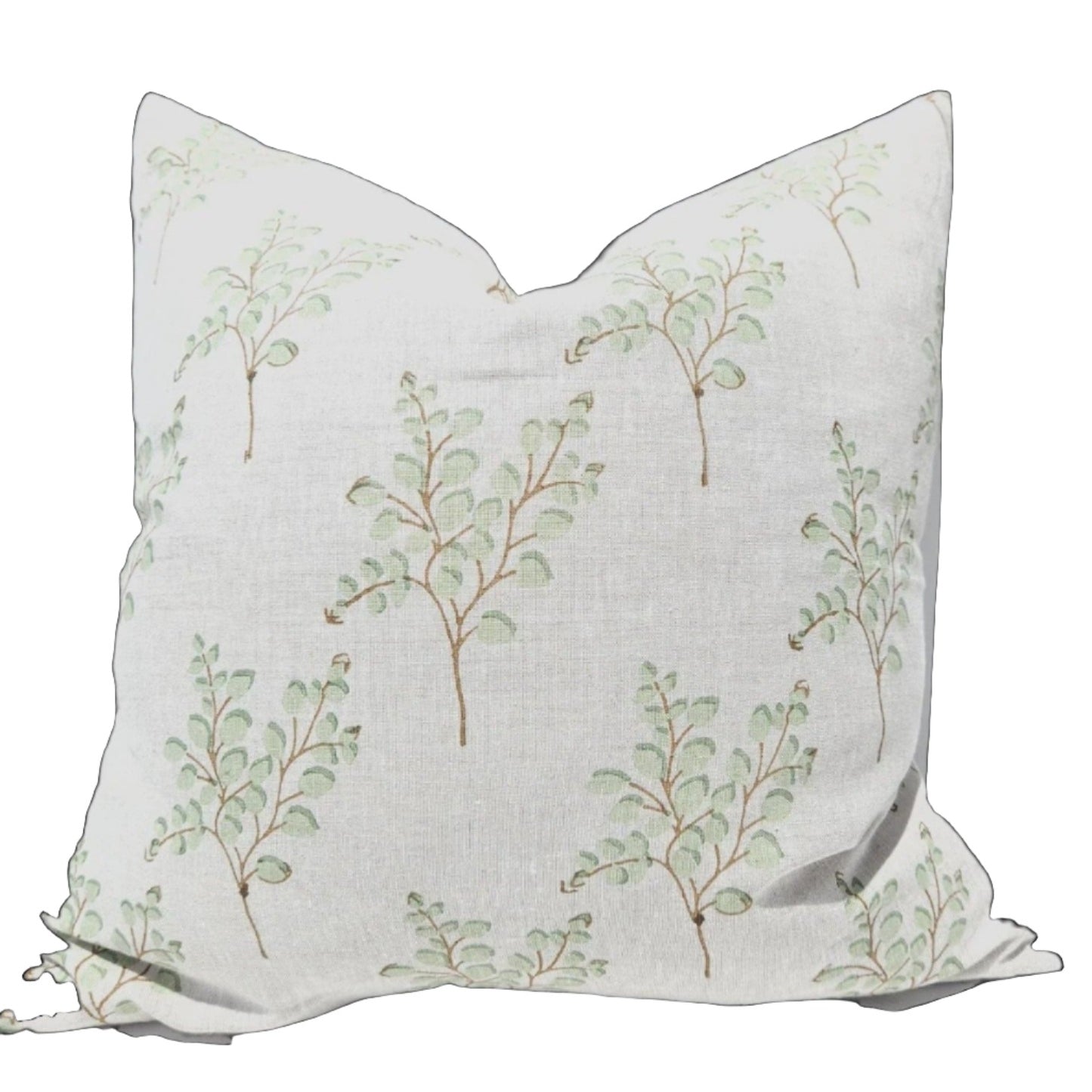 Outback Artisan Block Printed Cushion - Eucalyptus