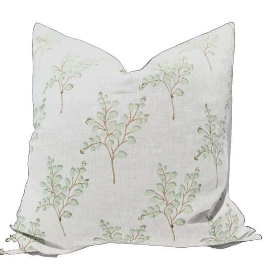 Outback Artisan Block Printed Cushion - Eucalyptus
