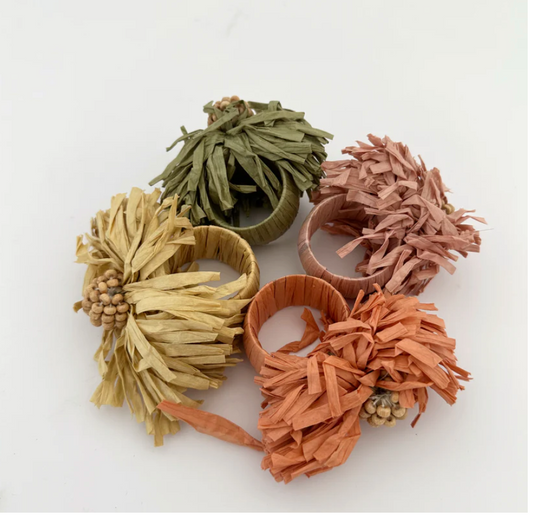Flora Raffia Napkin Ring