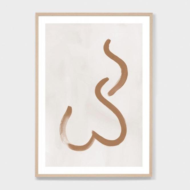 Abstract Figure Caramel Art Print
