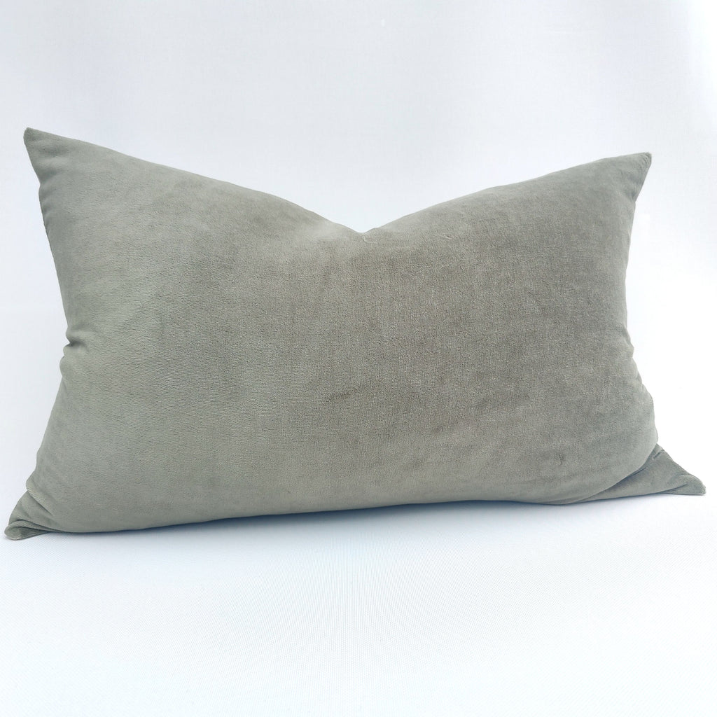 Fontainebleau Cotton Velvet & Linen Cushion - Lumbar