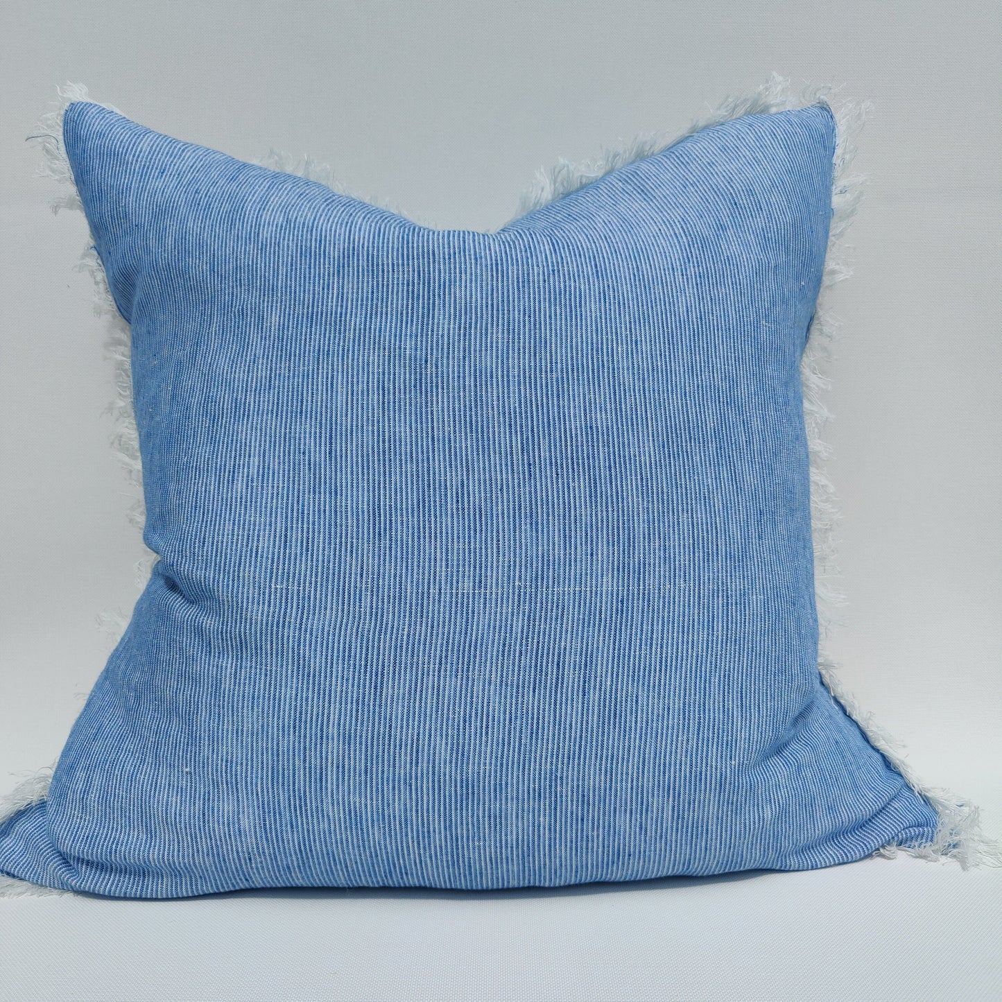 La Caleta Pinstripe Blue Cushion 55cm