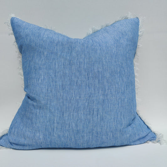 La Caleta Pinstripe Blue Cushion 55cm