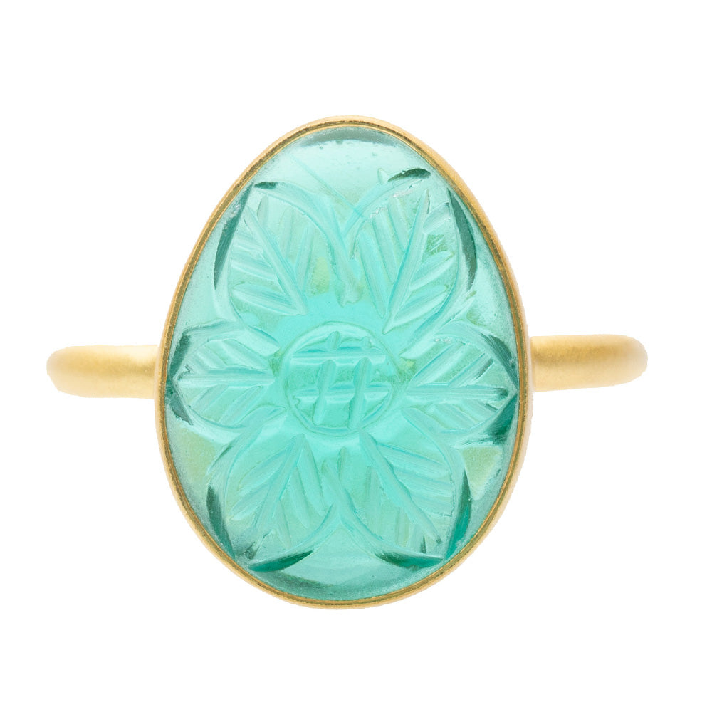 Nomad Carved Glass Ring