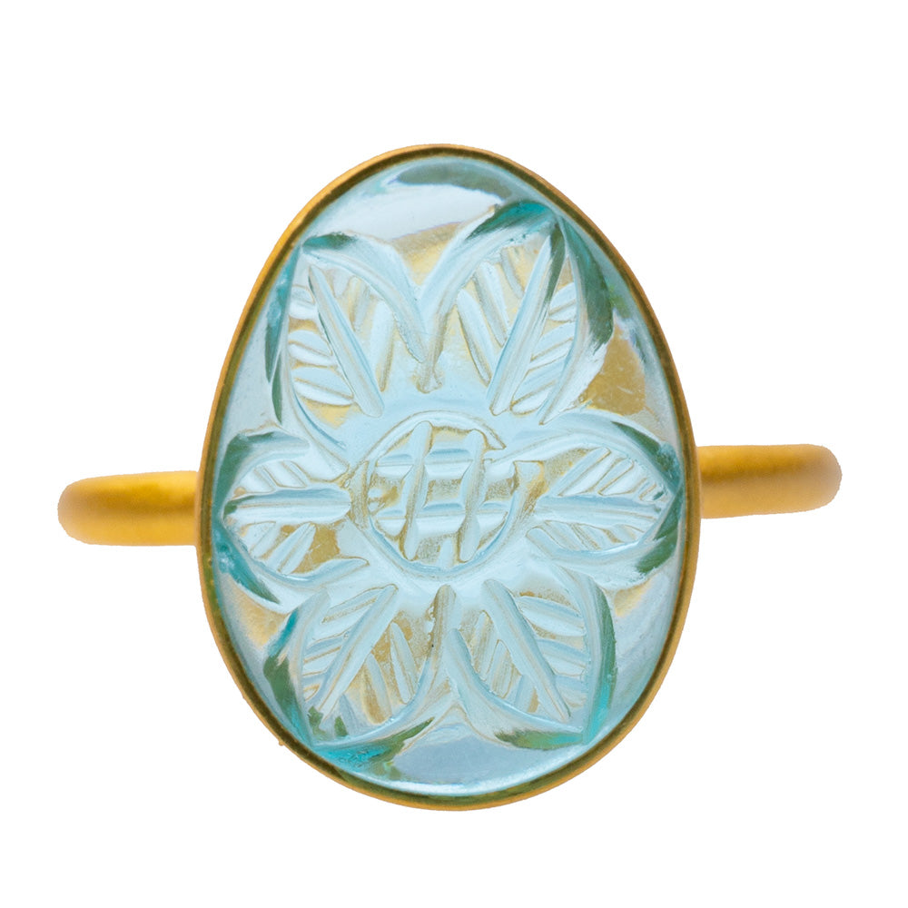 Nomad Carved Glass Ring