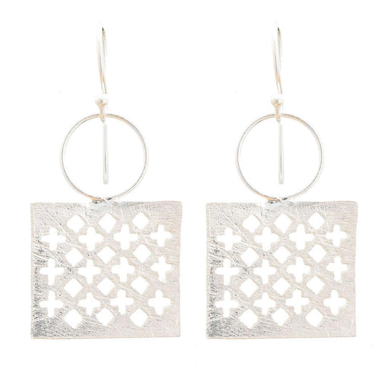 Silver Moroccan Window Earrings